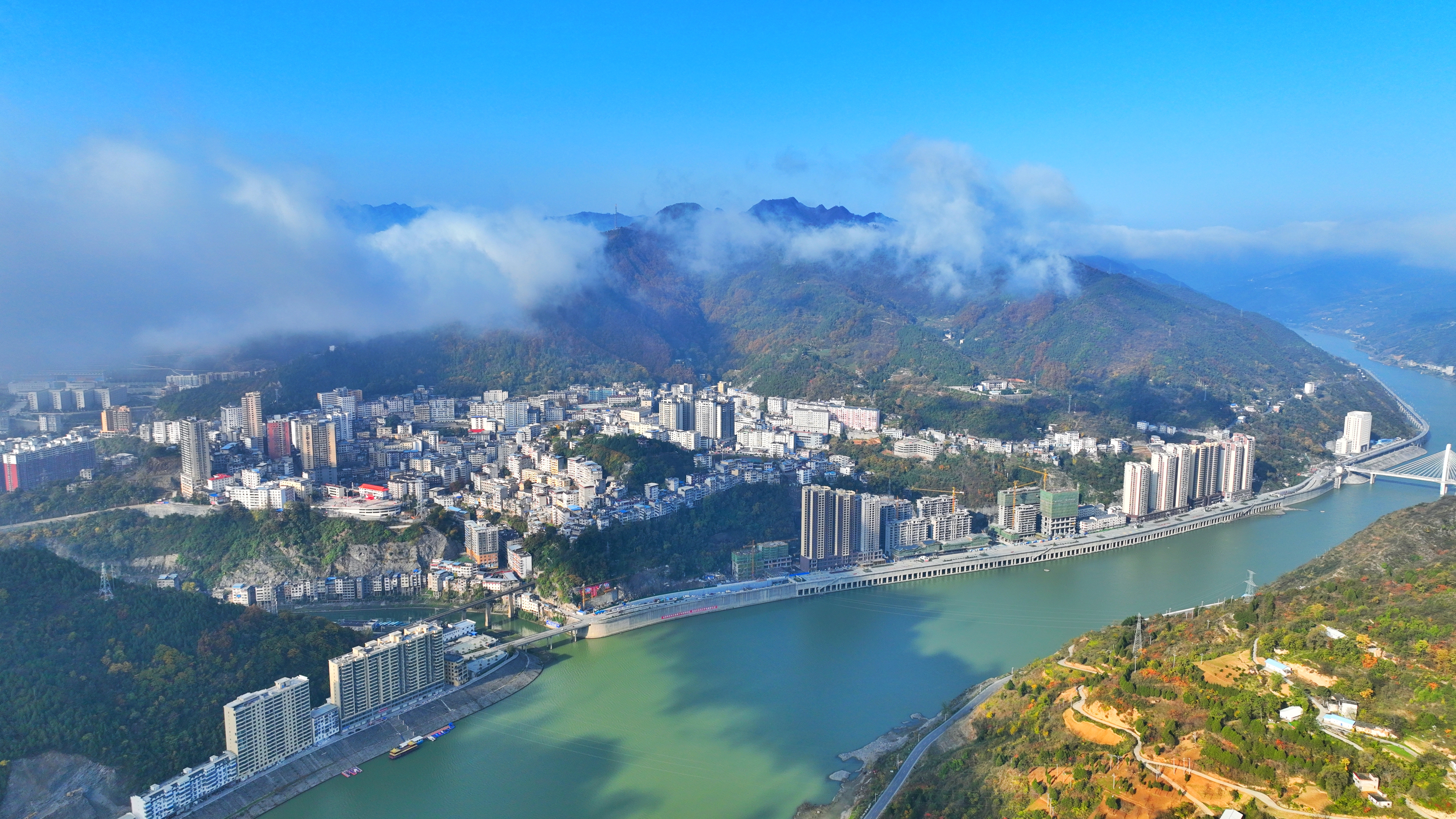 白河县城全景图