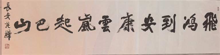 范华西康高铁通车书法作品。