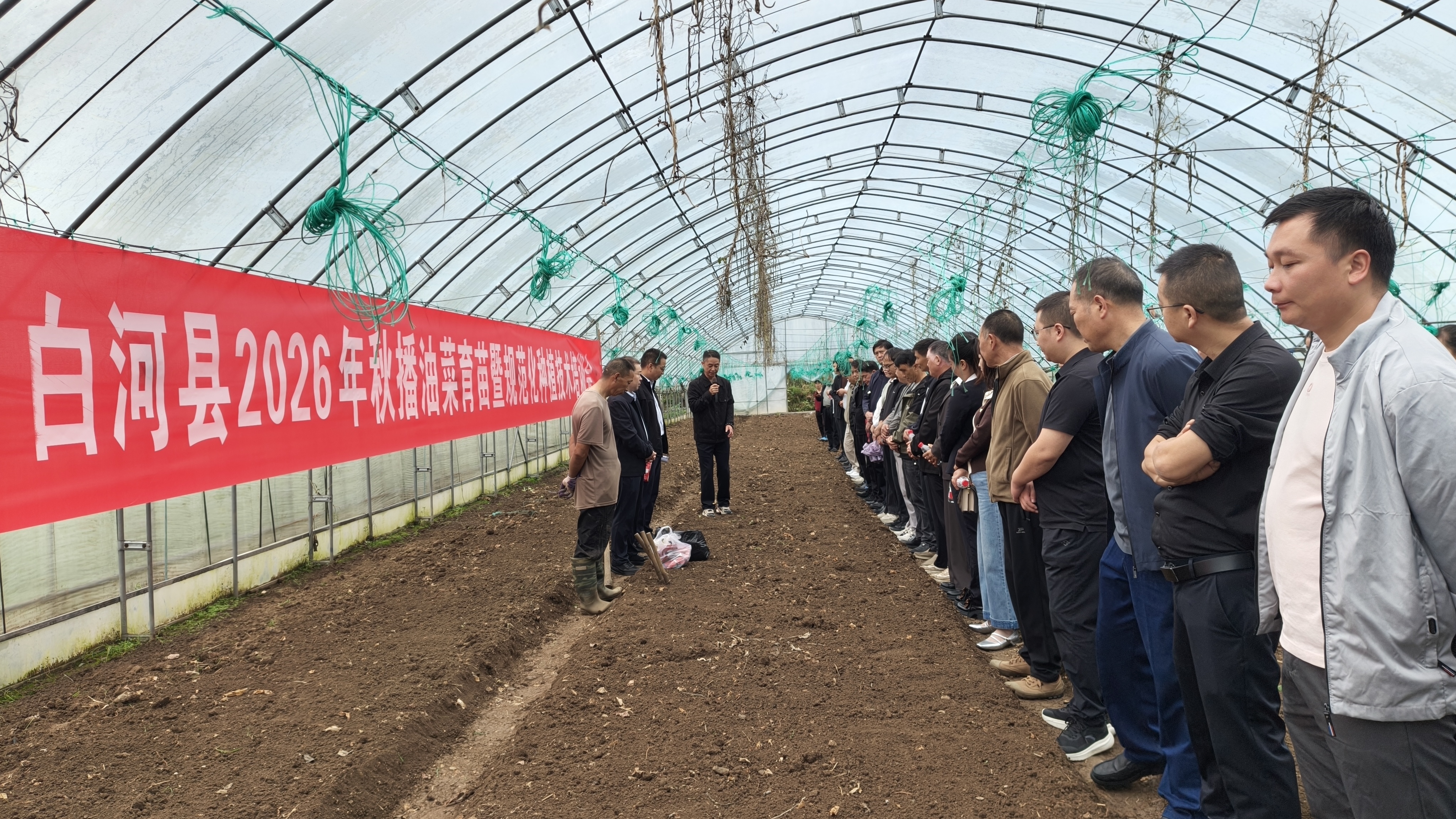 秋播油菜育苗暨规范化种植培训会。